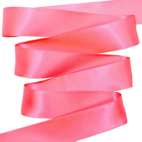Image of Morex Ribbon 08822 /50-159 Double Face Satin Ribbon, 7 /8 inch x 50 Yd, Passion Fruit