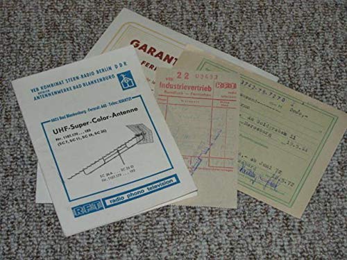 Bedienungsanleitung / Montageanleitung UHF-Super-Color-Antenne Nr 1187.170...182  SC 7 SC 11 SC 16 SC 26