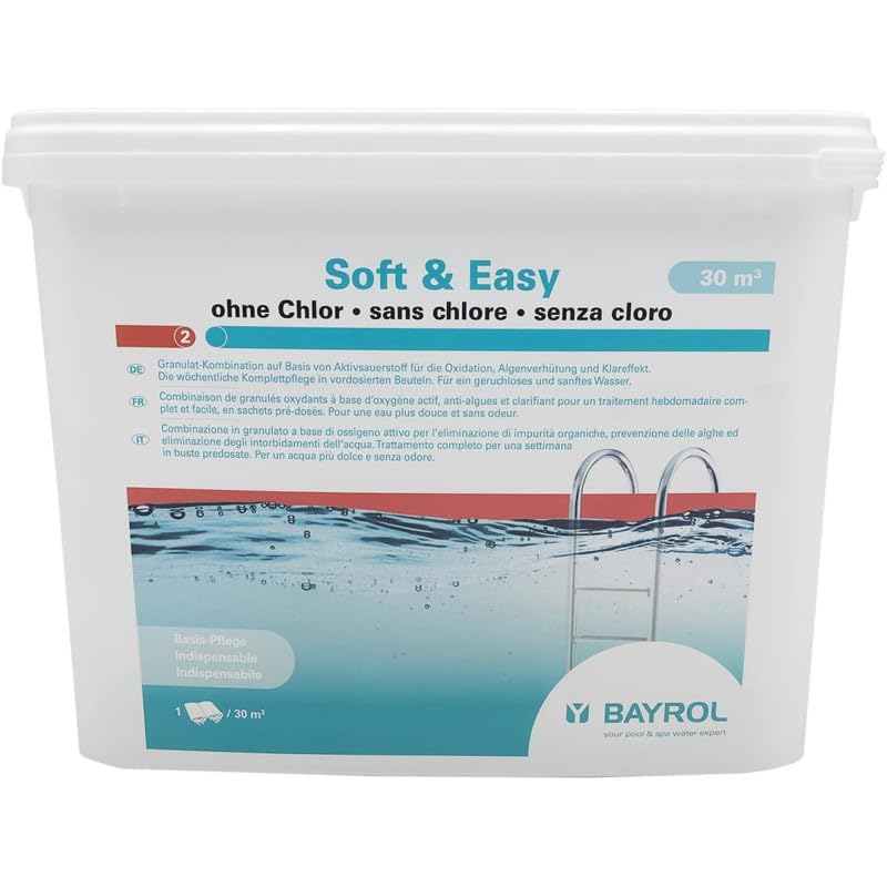 Oxygène Actif multiaction Bayrol Soft & Easy sans Chlore - 5,04 kg + 12 Tests OFFERTS 7 en 1
