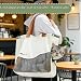 Hundetasche Hunde Tragetasche Für Kleine Hunde Katzen, Faltbare Haustier Tasche Mit Schultergurt, Große Kapazität Bis 7,5–10 kg, Mit Leinenhaken für Reisen, Beige 34×16×37 cm
