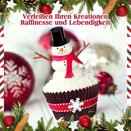 Hopton 100 Stück Mini Zylinder Hut zum Basteln, Schwarze Kunststoff Clown Hut, Mini Puppenhaus Zubehör, Weihnachtspuppe Spielzeug Hut für Multi DIY Projekte Themenpartys