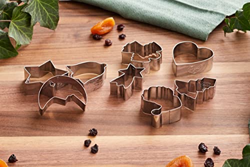 Foto von Dr. Oetker Plätzchen Ausstecher Weihnachten 8er Set – Ausstechformen White Christmas Baking – Plätzchenausstecher aus rostfreiem Edelstahl zu Weihnachten