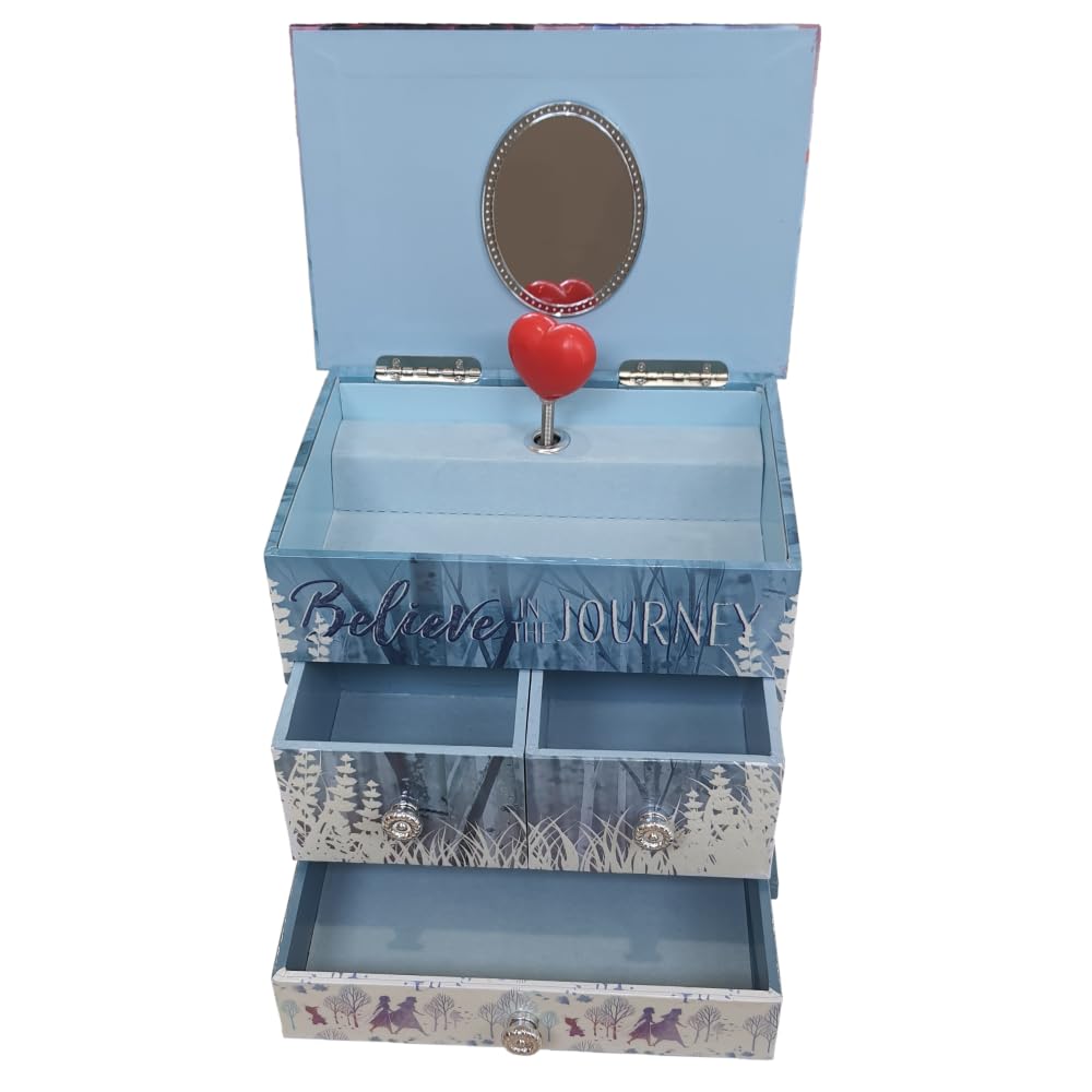 Pudełko na biżuterię z pozytywką Kraina lodu Disney szkatułka na biżuterię szafka muzyczna 6,5 x 14,5 x 11,5 cm