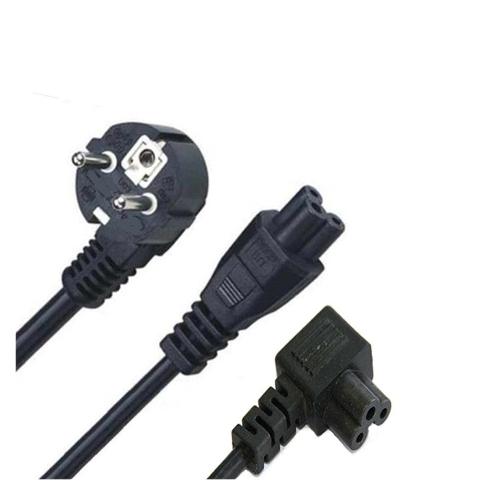 Cable de alimentación europeo C5 en ángulo recto para televisores Samsung y LG