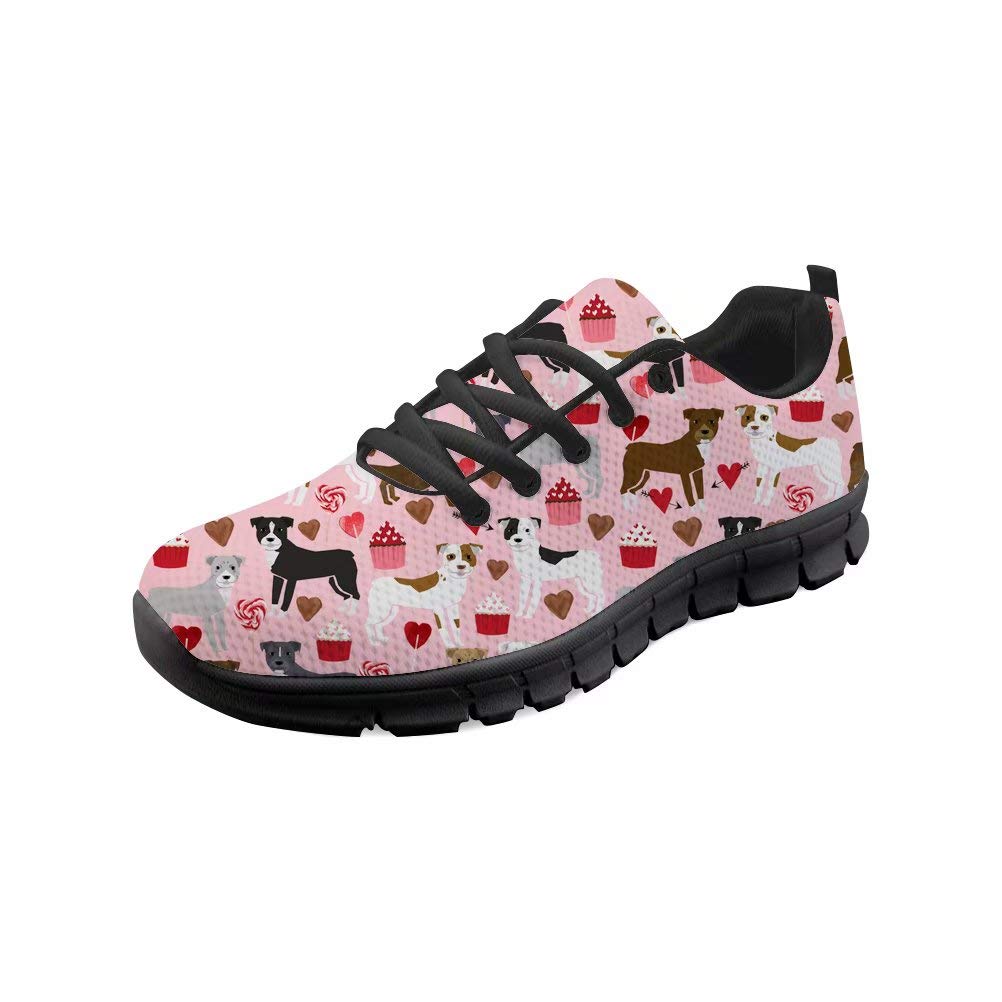 chaqlin Unisex dla dorosłych buty do biegania siłownia fitness trampki piesze wędrówki buty do spacerów uroczy pies kwiatowy wzór płaskie moda trampki kobiety mężczyźni