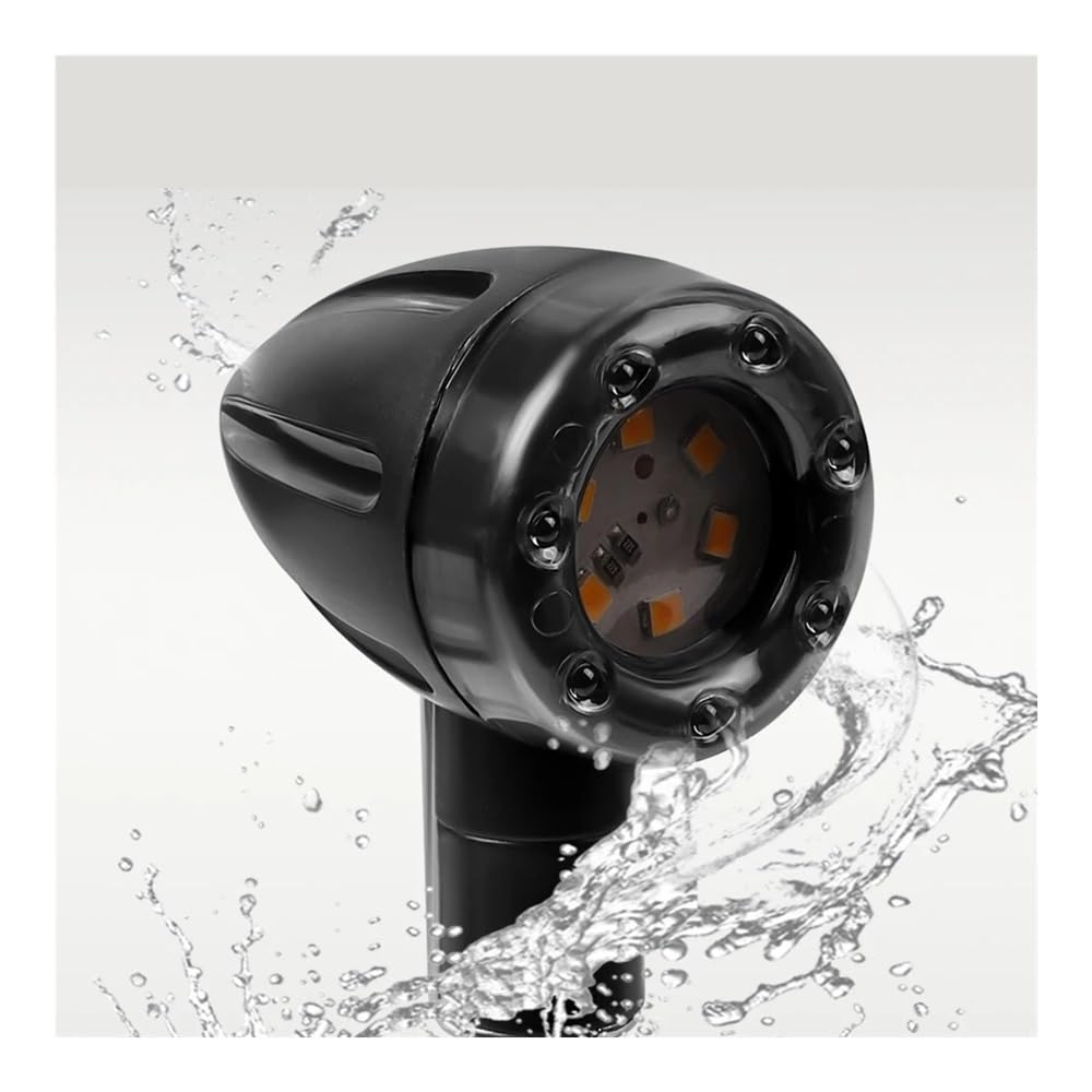 ZHANGTONG Intermitentes para Moto, 4 Uds Motocicleta Bicicleta ámbar Rojo señal de Giro luz de Freno luz Intermitente Bombillas indicadoras 12V