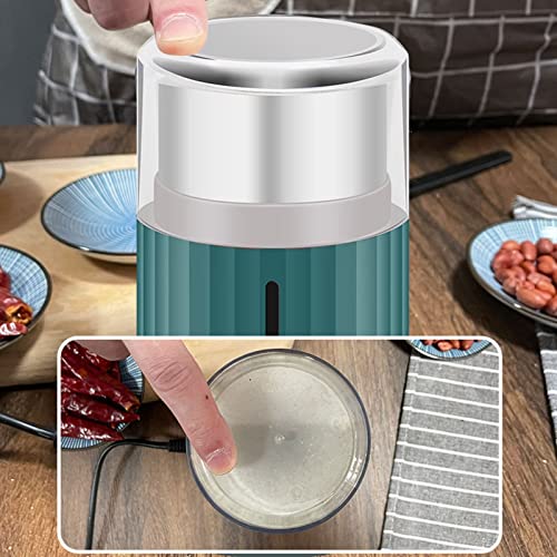 Kaffeemühle, grüne Gewürzmühle EU-Stecker 220 V 50 ml Kapazität 200 W mit Dosierung für Gewürz für Büro für Müsli – Bild 3