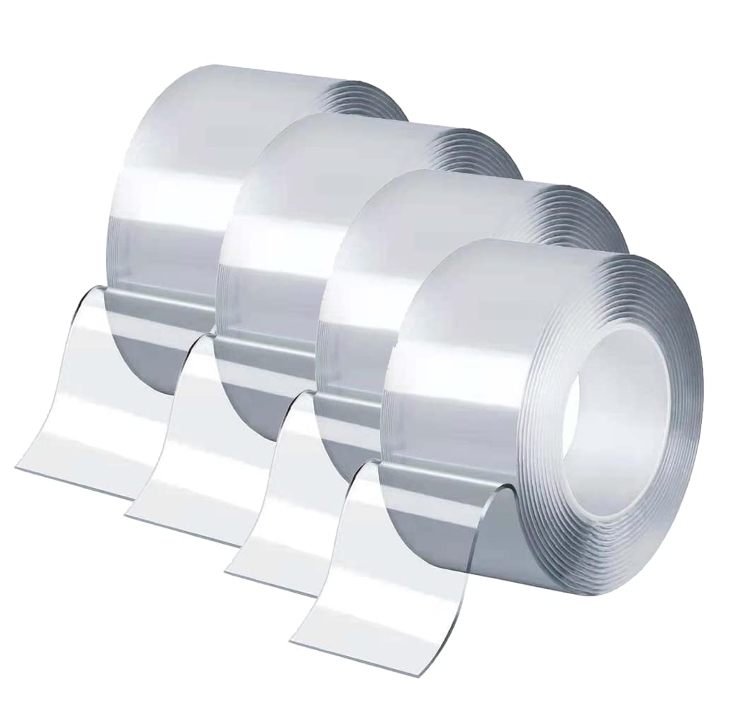 Inder4Pieces in 1 Pack Nano Tape Acrylic Double-Sided Transparent Tape Poster Carpet Tape for Paste Items Transparent 3M Tape