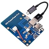 kuman Lithium Battery Pack Expansion Board Power Supply with Switch + Micro USB Cable for Raspberry Pi 3 Model B, Pi 2 Model B & Pi 1 Model B+ A+ A KY68