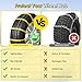 12 Pcs Snow Tire Chains - Portable Plastic Non-Slip Anti-Skid Traction Cables for Winter Driving/Fits Most Cars, SUV & Trucks/Emergency Use/Easy to Install & Adjustable (Yellow)