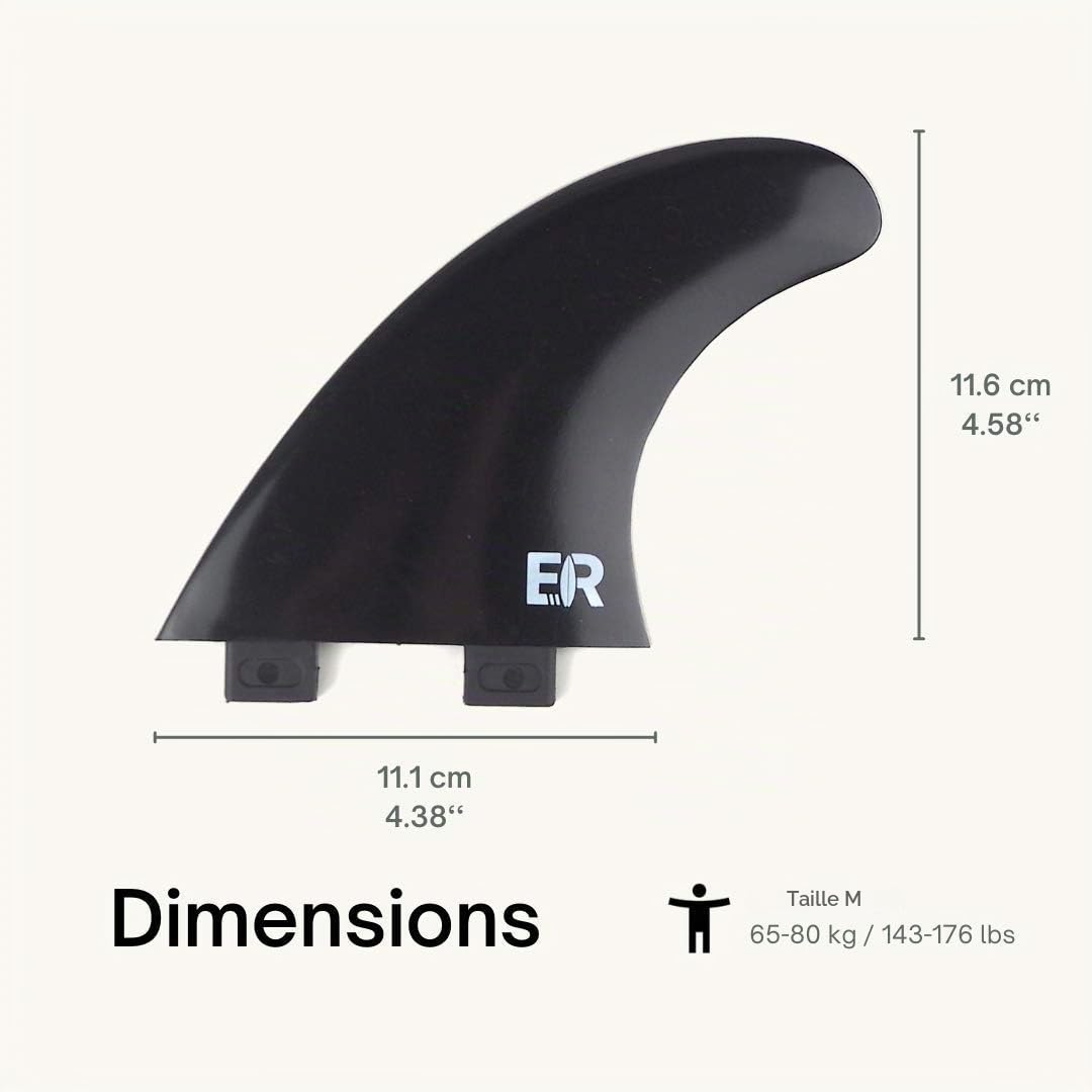 FCS Surfboard Thruster Fin Set with Fin Key - Dérives pour Planche de Surf et Sup - Size G5 Medium