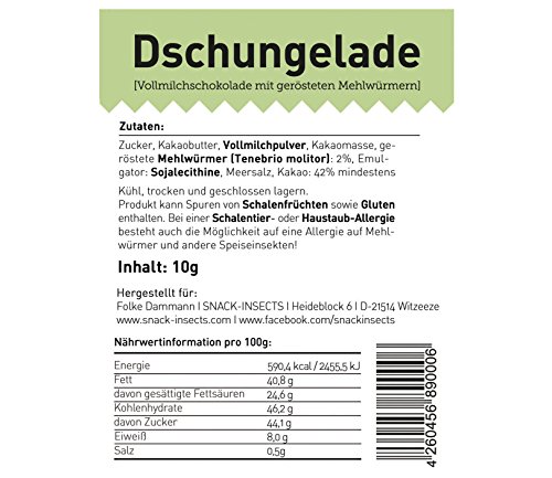 Essbare Insekten Snack-Set: Insektenriegel, Insektenlutscher & Insektenschokolade - Insekten zum Essen von SNACK insects