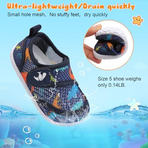 Image of FEETCITY Toddler Water Shoes Boys Girls Swim Shoes Quick Dry Kids Aqua Socks Barefoot for Beach Swimming Pool