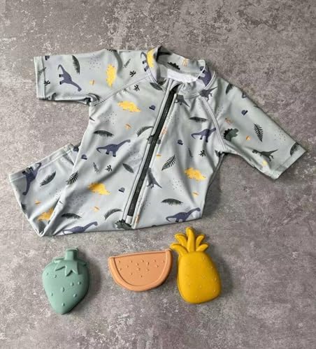 Image of Boys One Piece Swimsuit Whale Dolphin Bathing Suit Zipper Rash Guard Kid Short Sleeve Swimwear Shark Beach Wear UPF50+