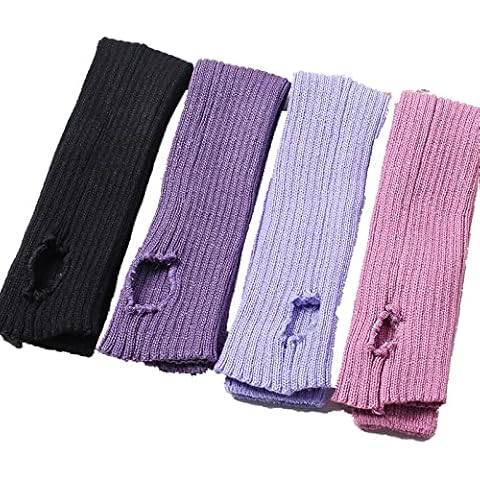 Yoga Socks for Women Girls Workout Socks Toeless Training Dance Leg Warmers, 55cm/21.65 4 Colors, M Cover