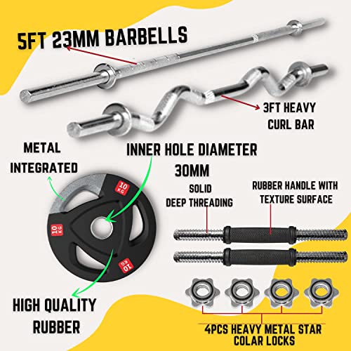 Hashtag Fitness 20kg Adjustable Dumbbell Set - Silver - Image 3