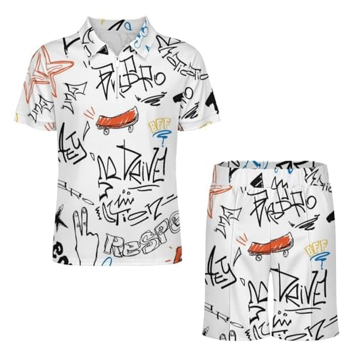 Combinaison de sport Doodle Comics Sign en tissu extensible et zippé - 5
