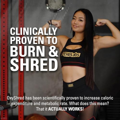 Image of EHP Labs OxyShred Pre Workout Powder & Shredding Supplement - Preworkout Powder with L Glutamine & Acetyl L Carnitine, Energy Boost Drink - Wild Melon, 60 Servings
