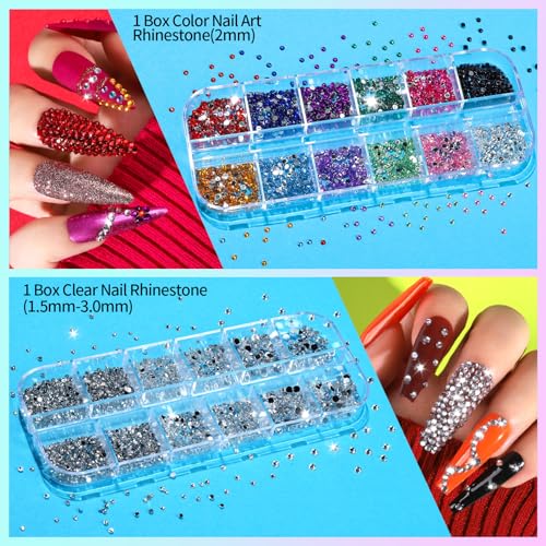 Teenitor TAL-001 Nail Art Kit, Nail Art Tools With Nail Art Brushes, Nail Design Kit, Nail Dotting Tools, Nail Stickers, Nail Rhinestones, Nail Art Foil thumb #4