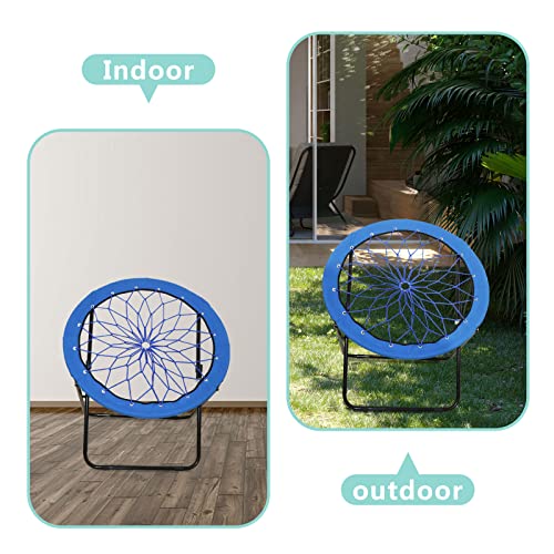 Camp Solutions Bungee Chair Portable Foldable, Dish Chair Bunjo Game Chair For Gift Outdoor And Indoor And Camping And Bbq (Royal Blue) #TOP6