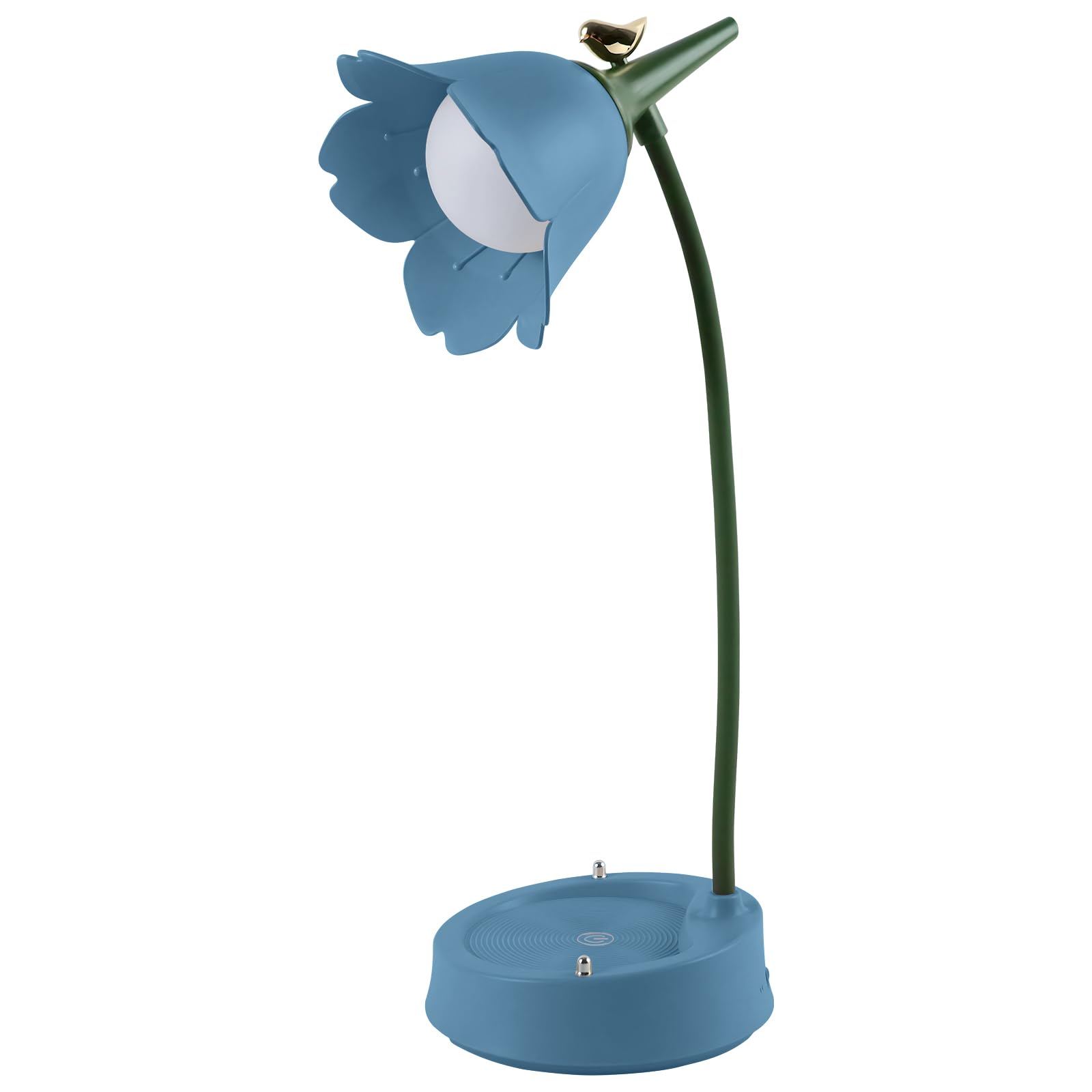 himmel Schreibtischlampe Kinder, Dimmbare LED Tischlampe mit 3 Farbtemperaturen, Wiederaufladbare Schreibtischlampe mit Touchsensor und Flexibles Arm, USB Nachttischlampe für Lesen, Lernen(blau)