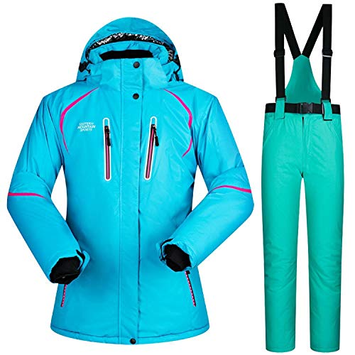 G-hong Outdoor Sports Costume Plus Size Thick Solid Color Ski Suit Set Ladies Windproof And Waterproof Snowboard Clothing Ski Equipment