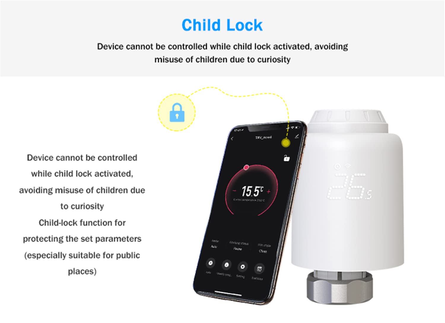 Valvola termostatica Wifi azionatore per radiatore