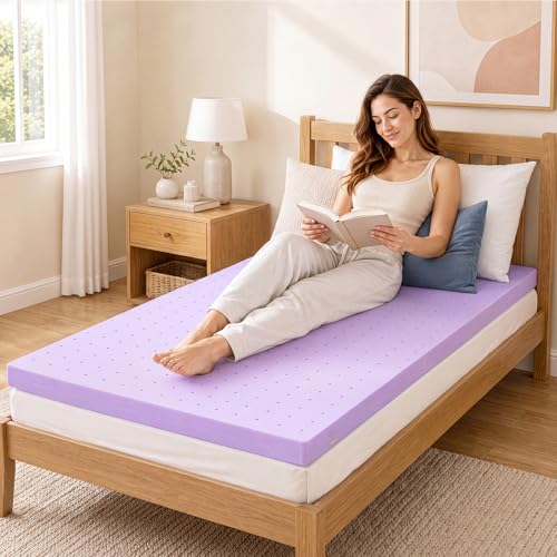 Image of Sweetcrispy Mattress Topper Twin, 1.5 Inch Cooling Gel Memory Foam Mattress Pad for Pressure Relief, Breathable Bed Topper for Back Pain, Sleeper Sofa RV Camper, CertiPUR-US Certified