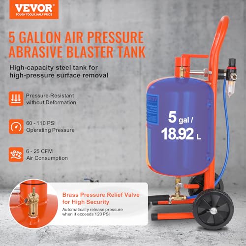 VEVOR 5 Gallon Sand Blaster