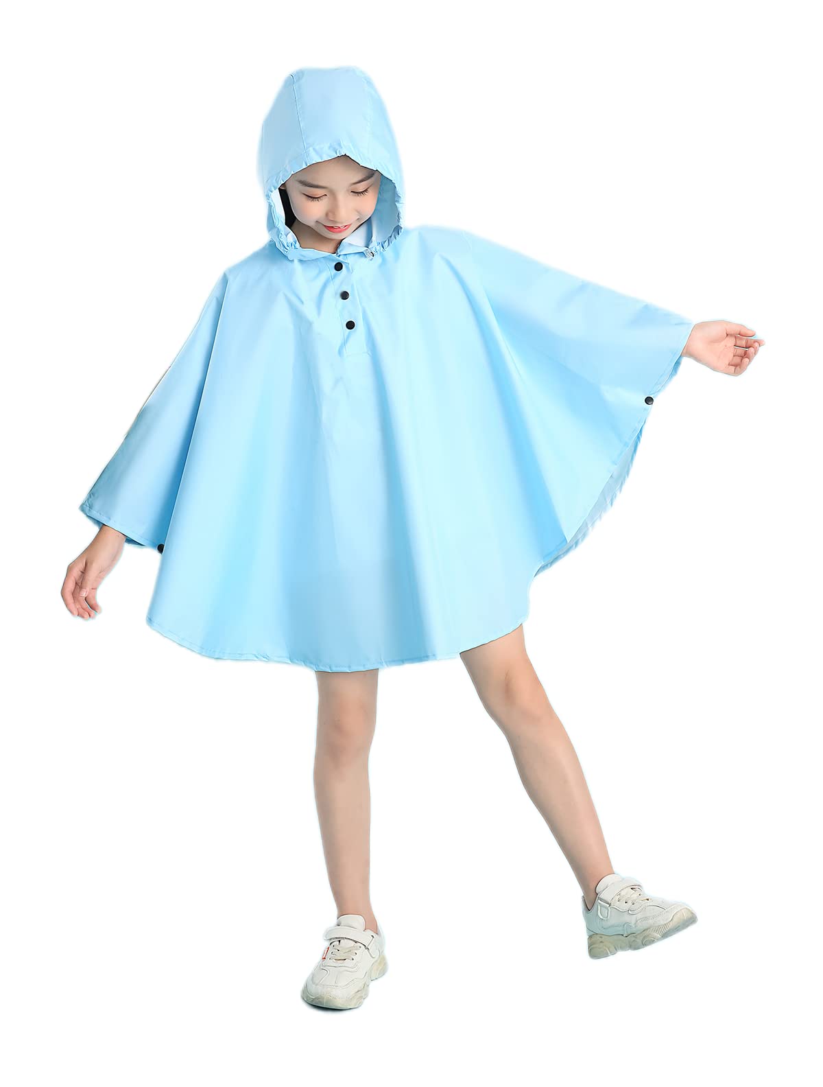 Freesmily Kids Cute Raincoat Waterproof Rain Poncho Jacket Coat for Girls Boys