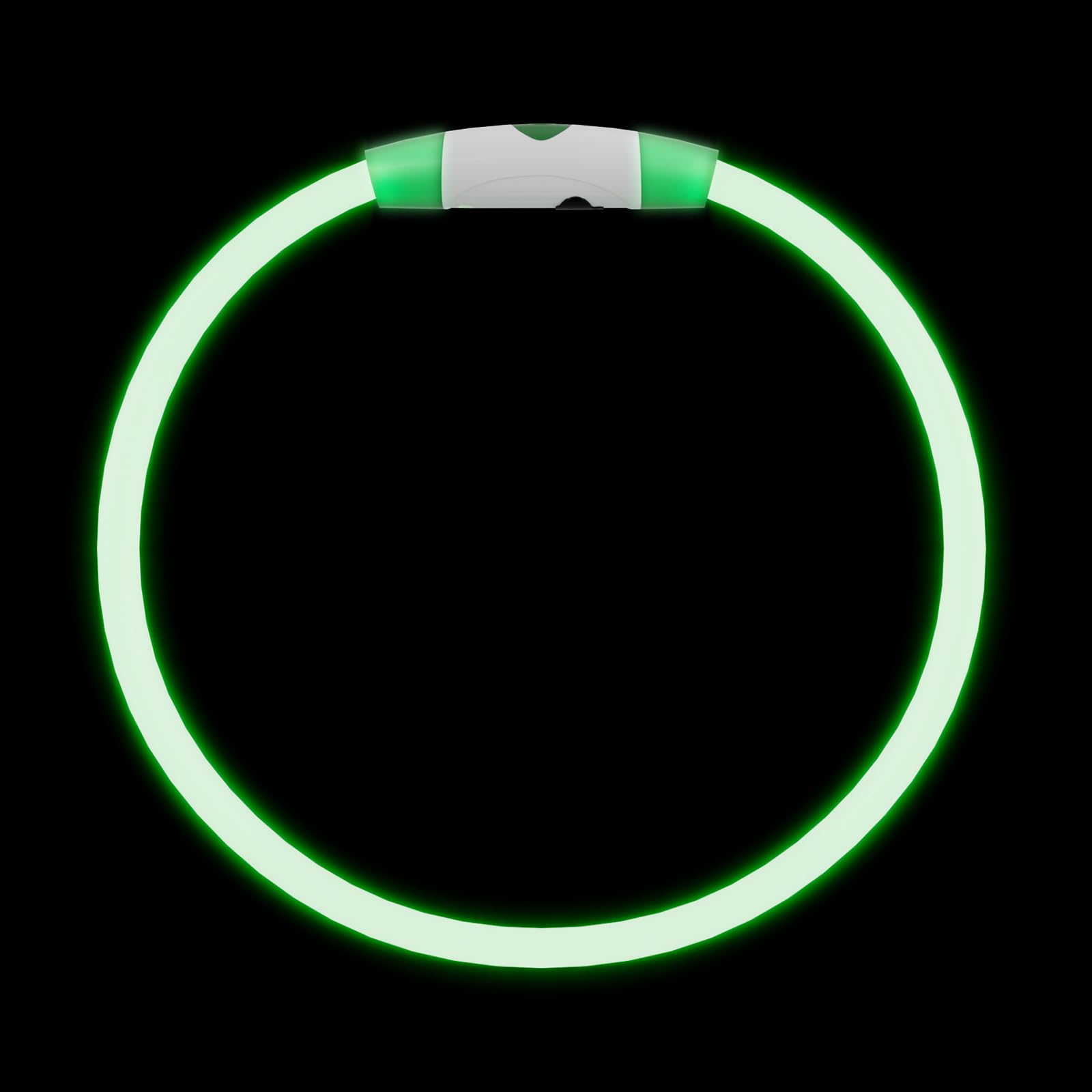 Wiederaufladbares, reflektierendes LED-Hundehalsband, leuchtend, blinkend, leuchtend, beleuchtetes Halsband für nächtliche Spaziergänge, Neon-Haustierhalsband mit Licht für kleine, mittelgroße und