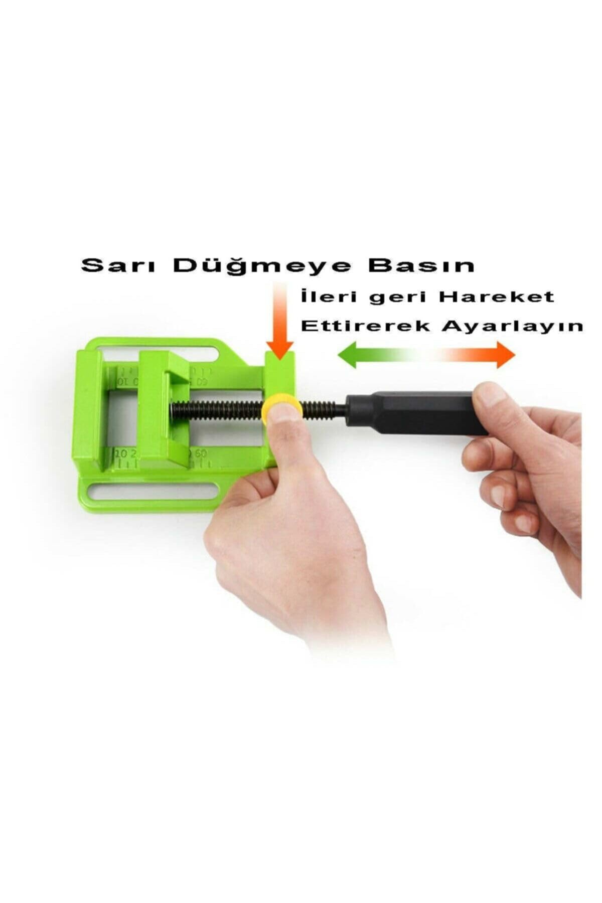 Depolife Kalıpcı Delme Zımparalama İçin Düz Çeneli Masa Tezgah Matkap Mengenesi