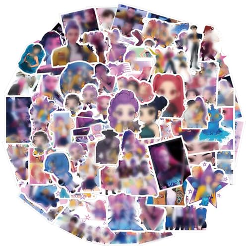 Juego de 110 pegatinas inspiradas en K-Pop, colección definitiva con diseño de demonios, pegatinas de vinilo impermeables para ordenador portátil, monopatín, regalo