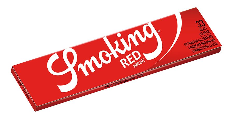 Fumar King Size liar cigarrillos rojo arroz – 10 librillos