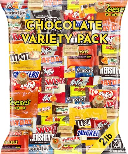Assorted Chocolate Candy Variety Pack 2 lb – Bulk Individually Wrapped Chocolates for Parties,...