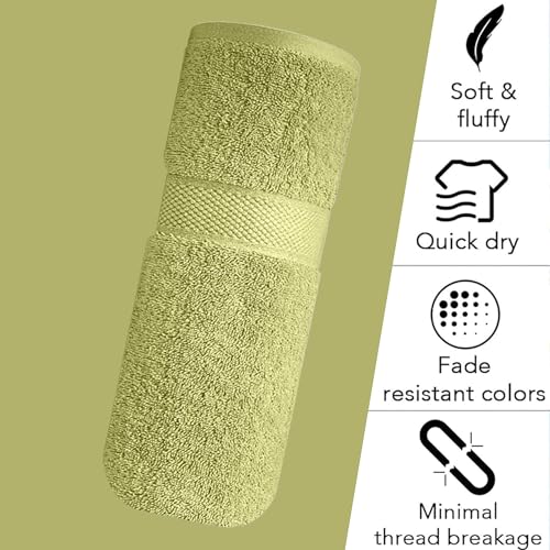 Image of Sulfar 100% Terry Ring Spun Cotton Face Towel - Quick-Dry, Highly Absorbent (480 GSM) (30 x 30 Cm) Misty Green (Pack of 1)