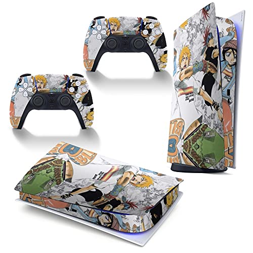 Bleach Kurosaki Ichigo Abarai Renji PS5 Controller Skin Vinyl Sticker Decal Cover for Playstation 5 Console and Controllers