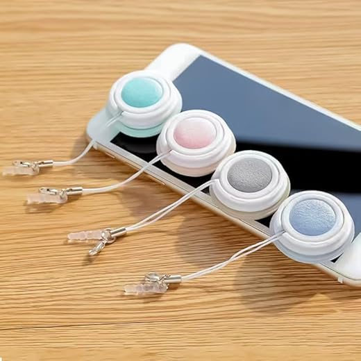 Portable Phone Screen Cleaner, Microfiber Touchscreen Cleaning Tool with Anti-Lost Strap
