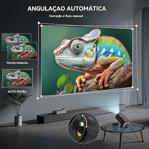 Image of Hy320 Mini Portable Projector-5G WiFi 6,Bluetooth 5.0 and Android 11,Support 4K and 1080P Full Hd, Led Projector with 4D /4P and Auto Correction,180 Rotation,Electronic Zoom