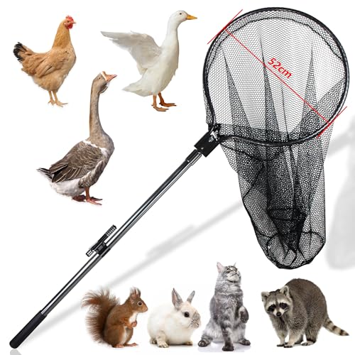 Wamlet Catch Net Small Animal Control Net Poultry Catching Trap Tool for Cat, Chicken, Duck, Goose, Fish, Bird and Others (43~78