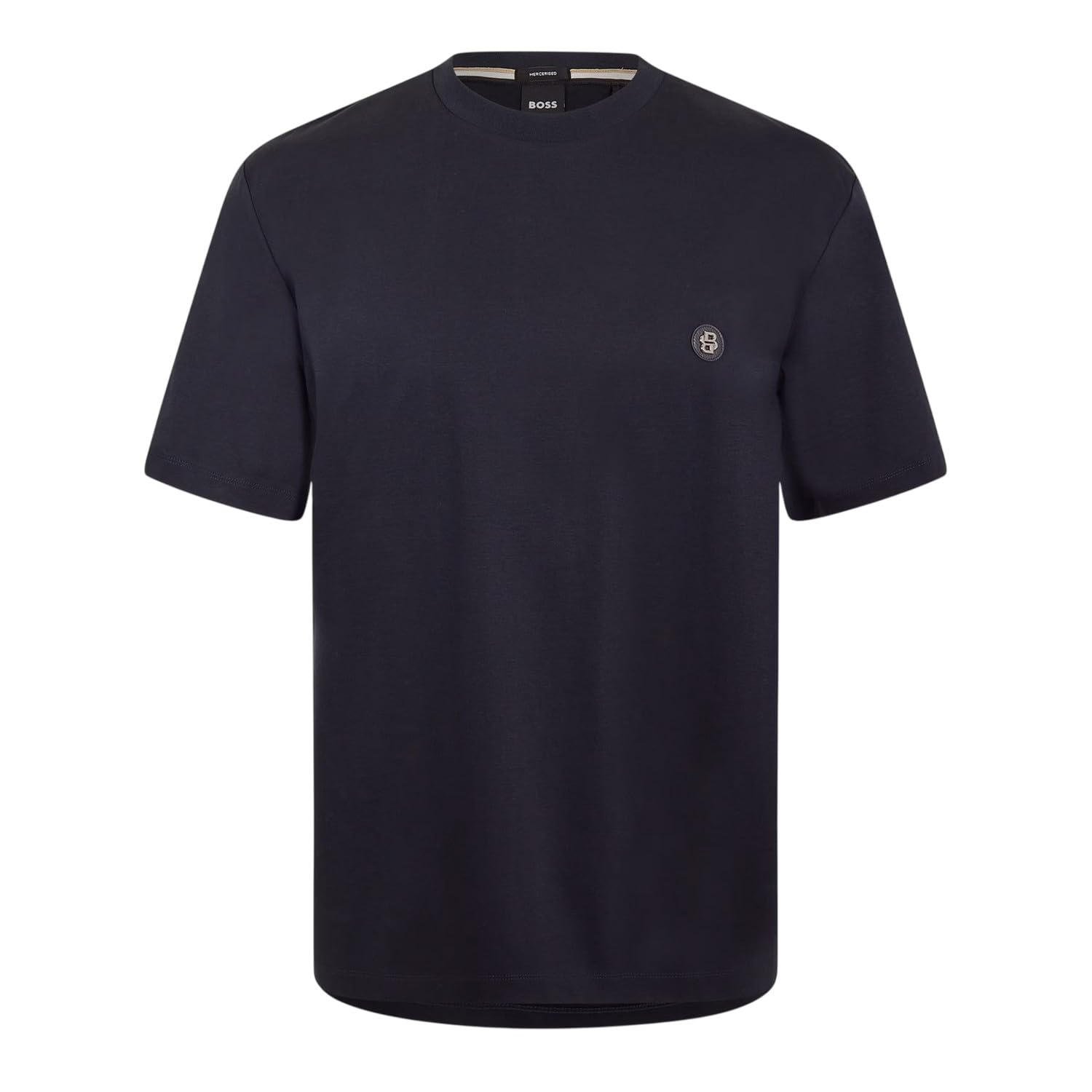 T-shirt bawełniany męski gładki biały BOSS