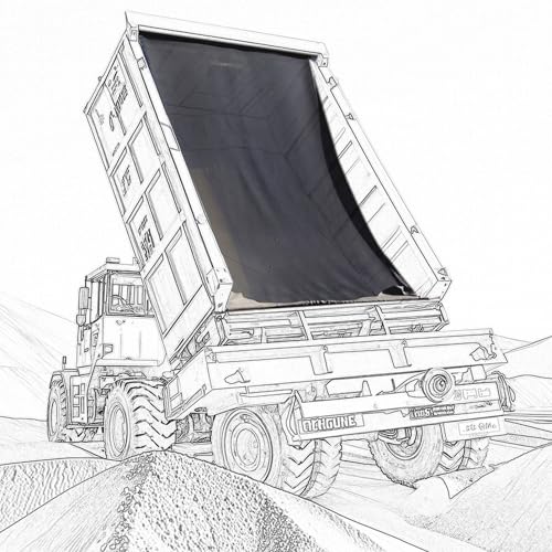Dump Trailer Truck Mesh Tarp 7x14 ft,Double-Stitched Webbing Double Pockets,Thickened Brass Grommets for Tear Rust Resistance,Heavy-Duty Mesh Tarp for Truck Bed Cover,Uv-Protective,Breathable,Durable