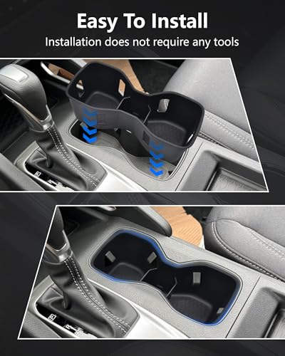 Image of Cup Holder Inserts for 2022-2025 2026 Nissan Frontier Accessories, Non-Slip TPE Center Console Cup Holder Protector to Prevent Spills & Scratches for Frontier Interior Accessories