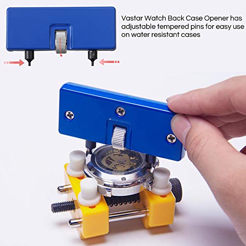 Vastar Watch Opening Tool - Watch Opener, Watch Battery Replacement Tool Kit, Watch Repair Tool Kit with User Manual