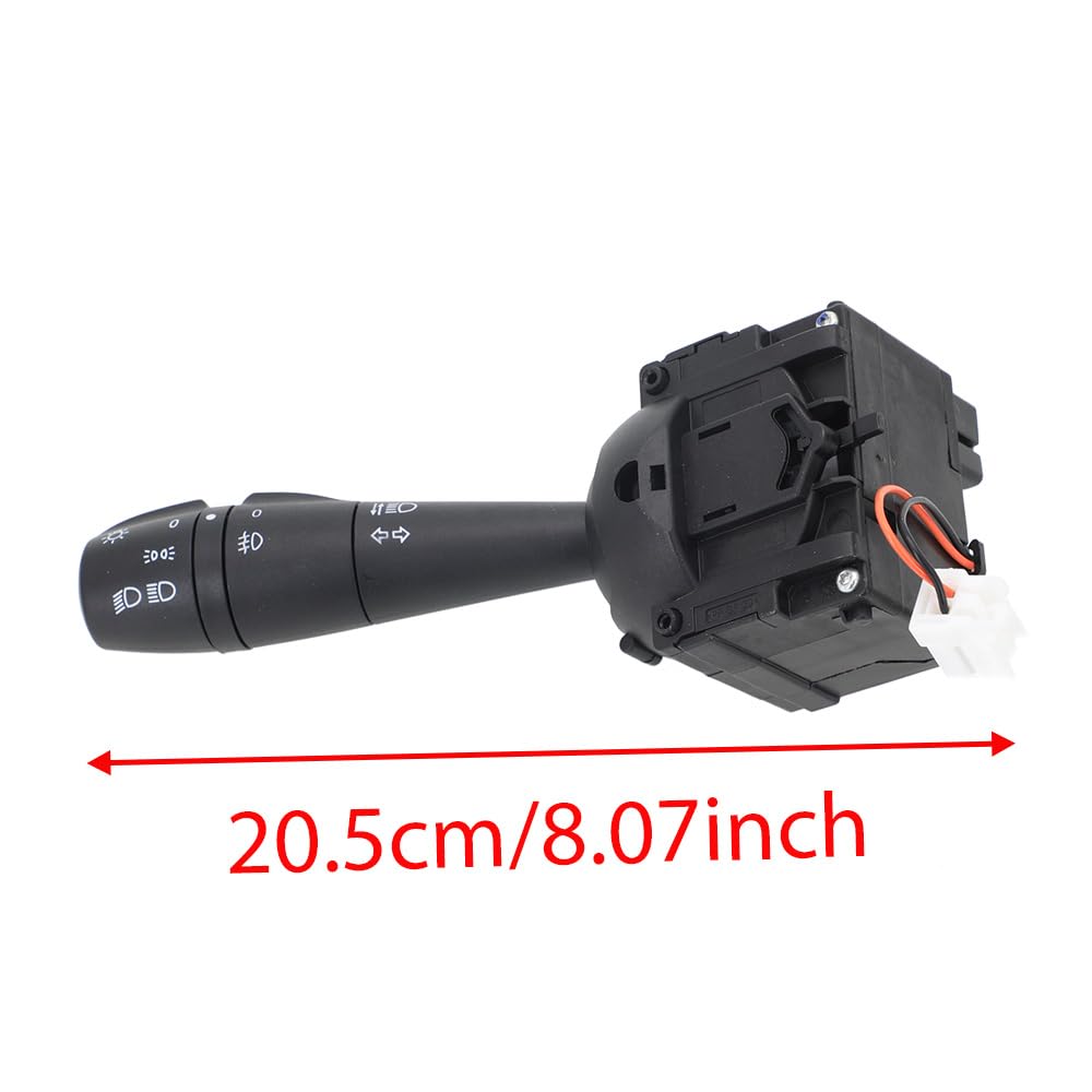 Multifunction Combination Switch, Turn Signal Fog Light Lever Replaces 8201167977, 000052074010, Compatible with Dacia Renault Duster Box Logan II Mcv 90, 15 Pins, 1 pc