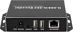 EXVIST H.265 1080P PoE HDMI codificador/decodificador de vídeo, USB2.0 duplo para câmera web, decodificador de vídeo para câmera IP, compatível com ONV/HK, transmissão ao vivo para YouTube