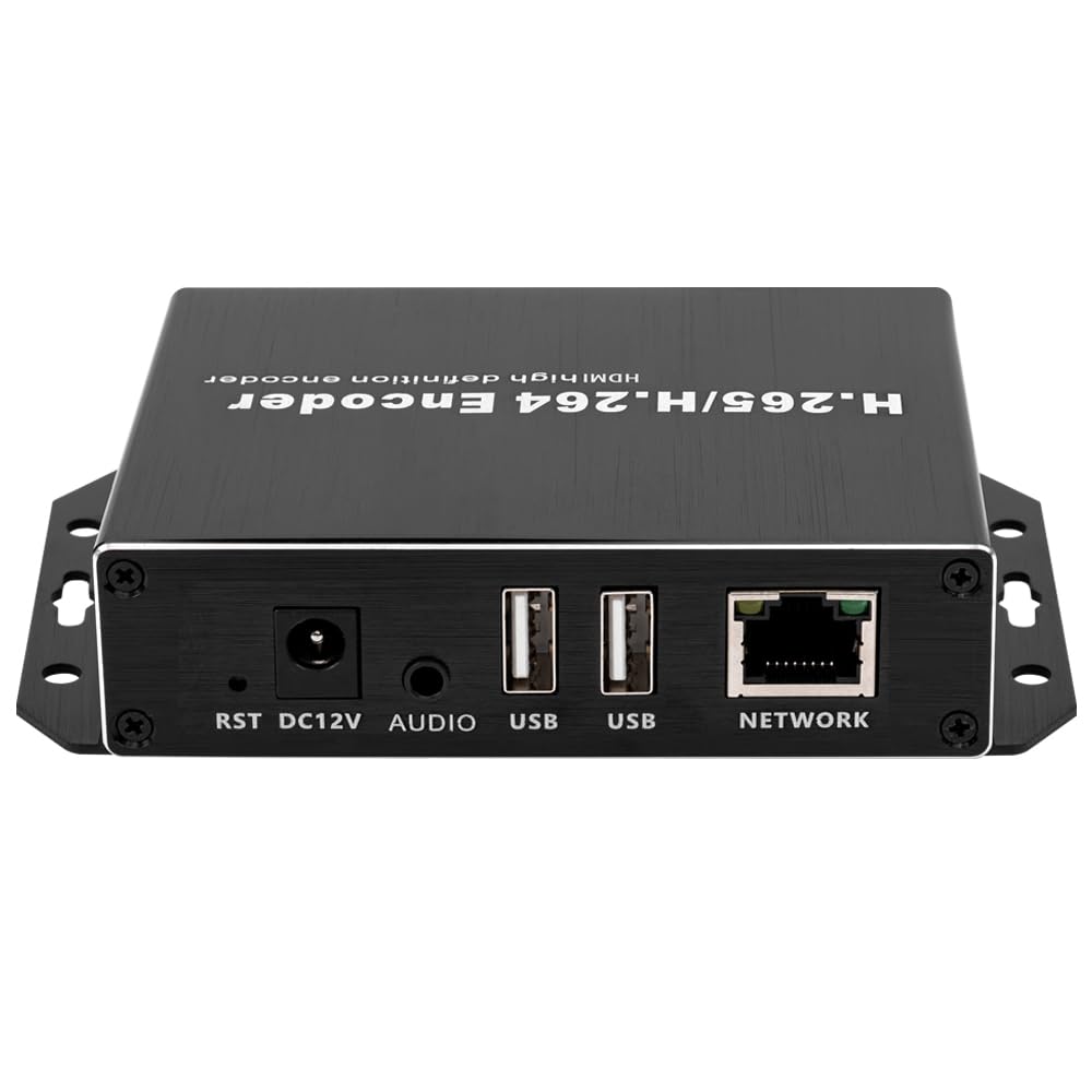 EXVIST H.265 1080P PoE HDMI Video Encoder/Decoder, Dual USB 2.0 für Webkamera, Video-Decoder für IP-Kamera, Compatible with ONV/HK, Live Broadcast für YouTube, Facebook, Wowza, Twitch