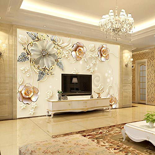 8D Wohnzimmer TV Hintergrund Tapete 5D Stereo Wandbild Modern Minimalist...