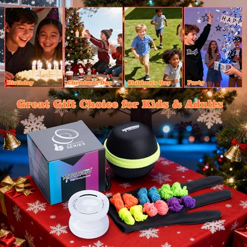 Image of MAGICYOYO K2 Crystal Yoyo for Kids 8-12 & Beginners, Durable Plastic Responsive Yoyo Professional with Finger Spin Function, Includes 12 Yo-yo Strings, Yo yo Glove & Bag (Pure White)