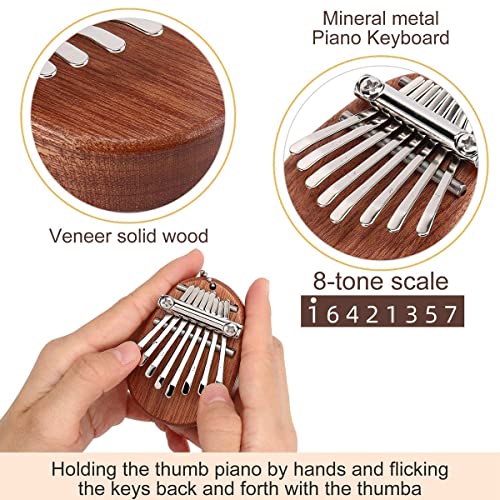 Lot de 2 Piano à Pouce Kalimba à 8 Touches, Mini Piano à Doigt Pouce en Bois Massif Portable avec Cordon, Instrument de… - Les Beatles, Paul McCartney, John Lennon, RIngo Starr, George Harrison Lot de 2 Piano à Pouce Kalimba à 8 Touches, Mini Piano à Doigt Pouce en Bois Massif Portable avec Cordon, Instrument de… – Image 4